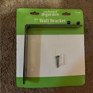 7” Enchanted Garden Wall Bracket Black Hanging Plant Flower Mount
